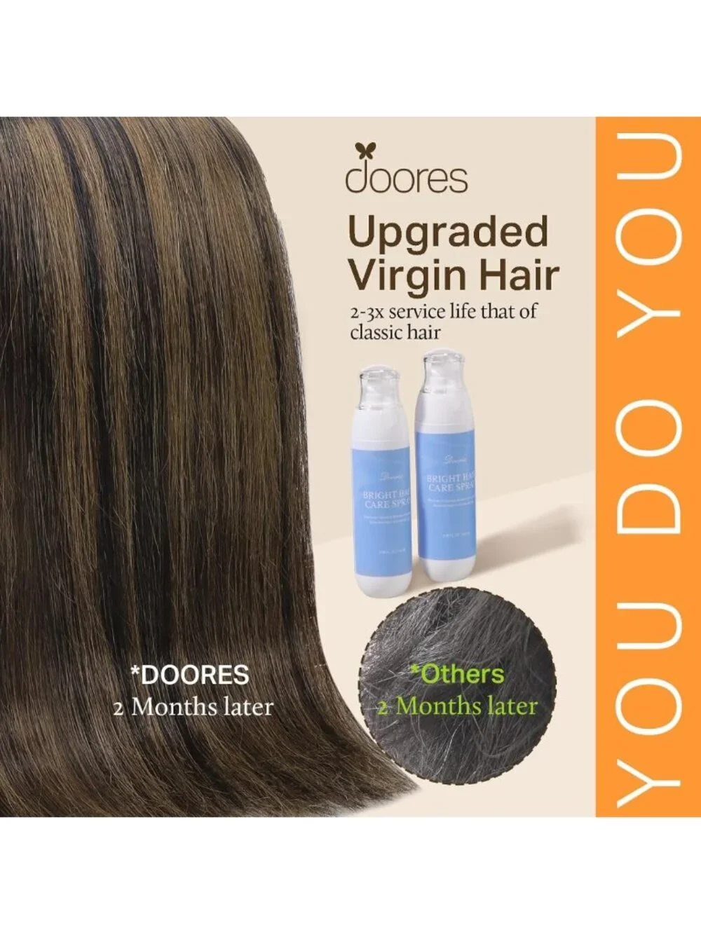 Clip-In Human Hair Extensions for Quick 5-Minute Installation, Natural Look